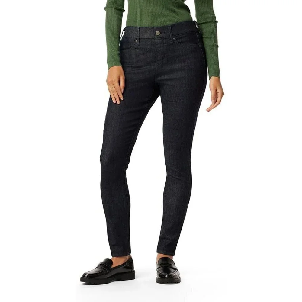 Womens Skinny Jeans Super Stretch Pull-On Tummy-Slimming Plus Size 18
